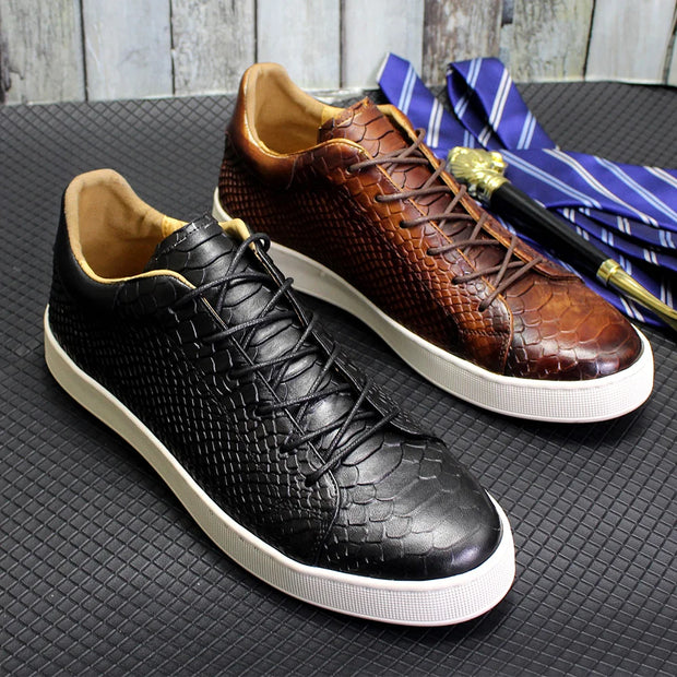 Genuine Leather Men's Sneakers