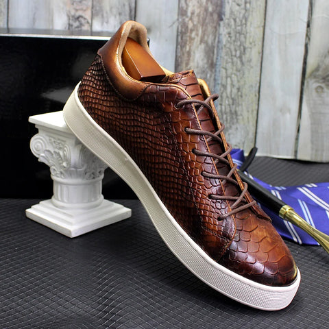 Genuine Leather Men's Sneakers