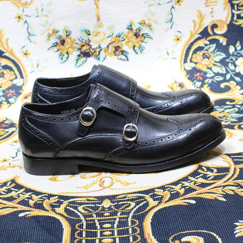 Men's Double Buckle Monk Strap Dress Shoes