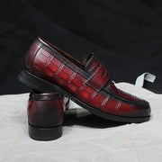 Men Crocodile Pattern Casual Footwear