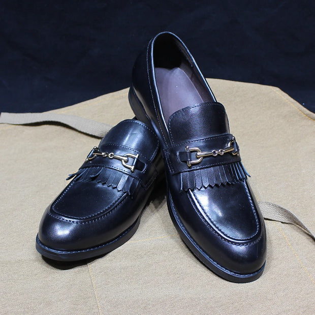 Men Metal Button Office Casual Loafers