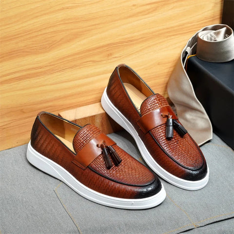 Elegant Men Tassel Penny Sneakers Shoes