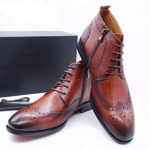 Men's Genuine Leather Ankle Boots