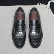 Men Crocodile Pattern Casual Footwear