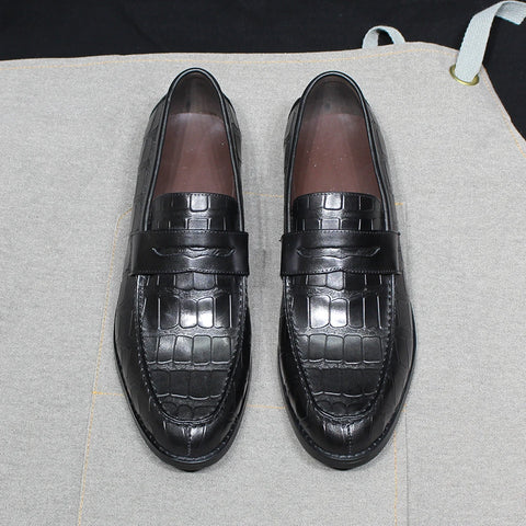 Men Crocodile Pattern Casual Footwear