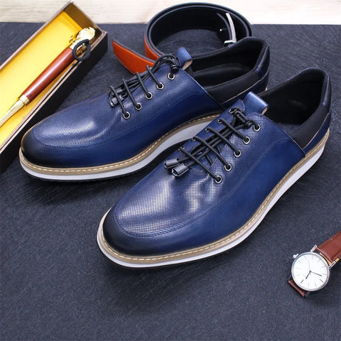 Lace-Up Breathable Flat Sneakers For Men