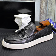 Genuine Cow Leather Men Fashion Sneakers