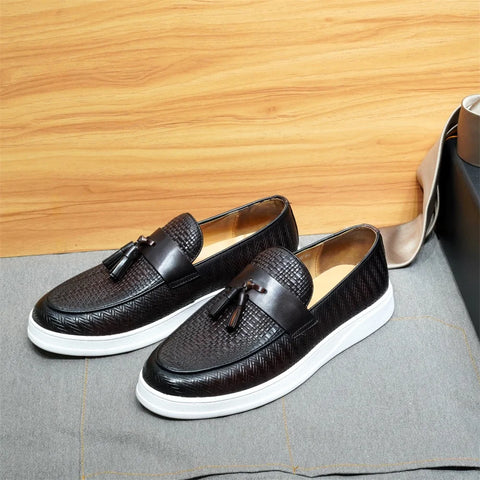 Elegant Men Tassel Penny Sneakers Shoes