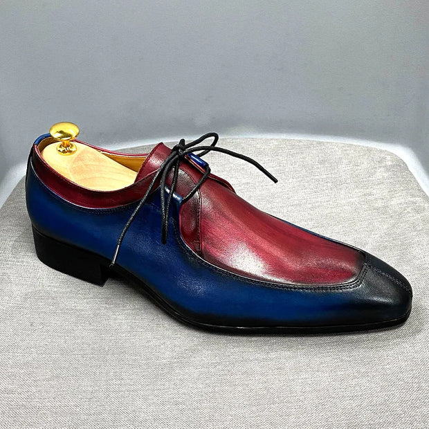 Vintage Derby Design Genuine Cow Leather Male Shoes