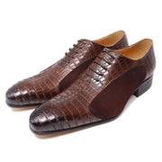 Luxury Oxford Patchwork Genuine Leather Men Shoes