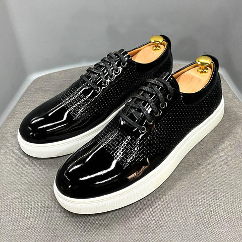 High Quality Lace Up Flats Italian Sneaker Shoes for Men