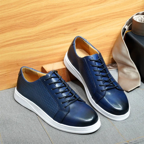 Genuine Leather Lace-up Derby Shoes for Men