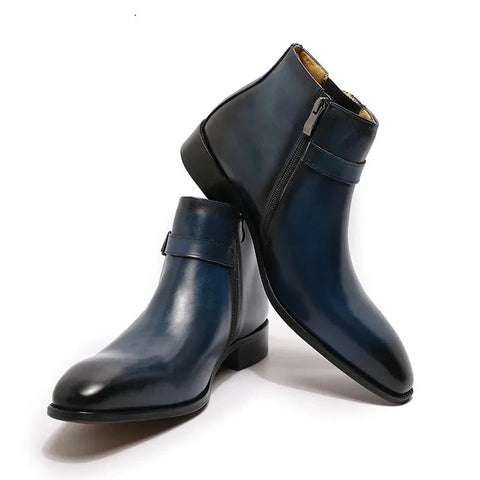 High Grade Zipper Buckle Strap Chelsea Boot