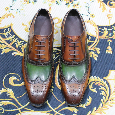 Genuine Leather Classic Lace Up Oxfords Shoes