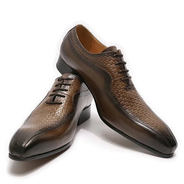 Lace Up Genuine Leather Shoes for Men