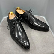 Vintage Derby Design Genuine Cow Leather Male Shoes