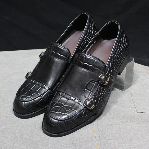 Men's Double Buckle Monk Strap Casual Loafers Shoes