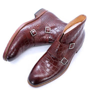 Fashion Crocodile Print Men Ankle Boots