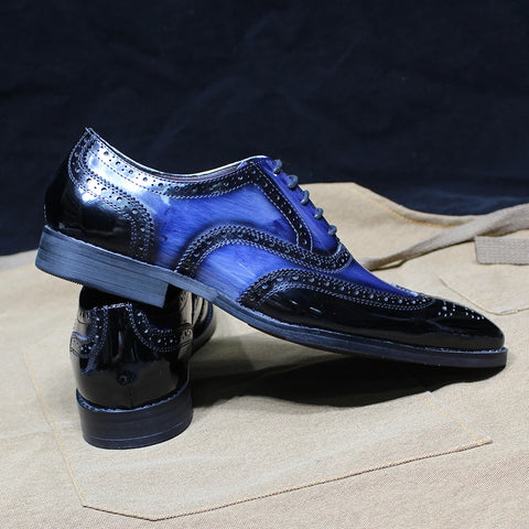 Luxury Lace Up Wingtip Dress Shoes for Men