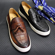 Genuine Cow Leather Men Fashion Sneakers