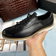 Lace-Up Breathable Flat Sneakers For Men