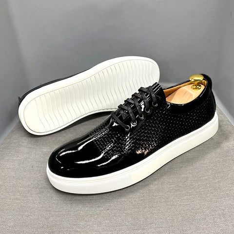 High Quality Lace Up Flats Italian Sneaker Shoes for Men