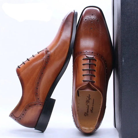 Fashion Brogue Formal Leather Oxford Shoes