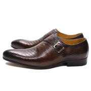 Genuine Leather Snake Skin Prints Shoes for Men