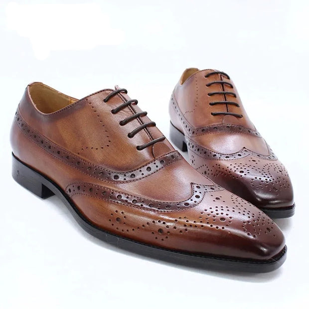 Lace-up Brogue Wedding Shoes For Men