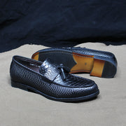 Men Snake Pattern Casual Tassel Loafer Footwear