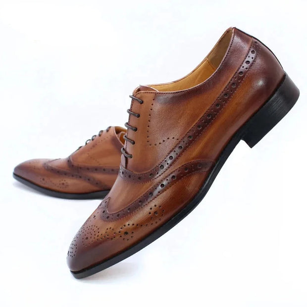 Lace-up Brogue Wedding Shoes For Men