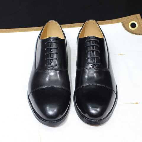 Solid Cap Toe Oxfords Male Crocodile Print Footwear