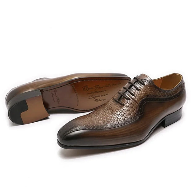 Lace Up Genuine Leather Shoes for Men