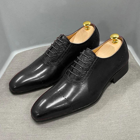 Elegant Lace Up Office Shoes for Men