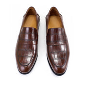 Fashion Men Loafers Genuine Leather Dress Shoes