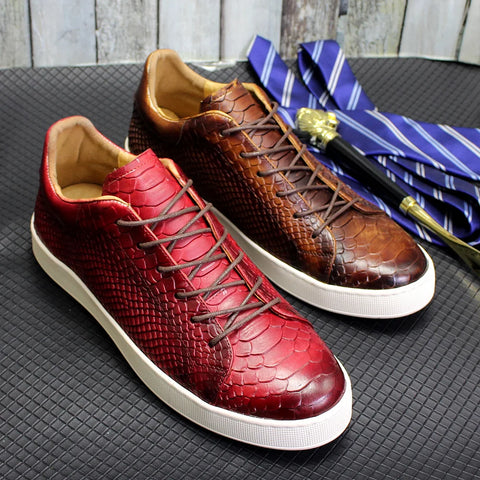 Genuine Leather Men's Sneakers