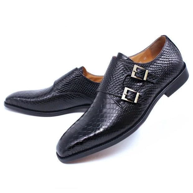 Monk Strap Slip on Buckle Man Causal Shoes