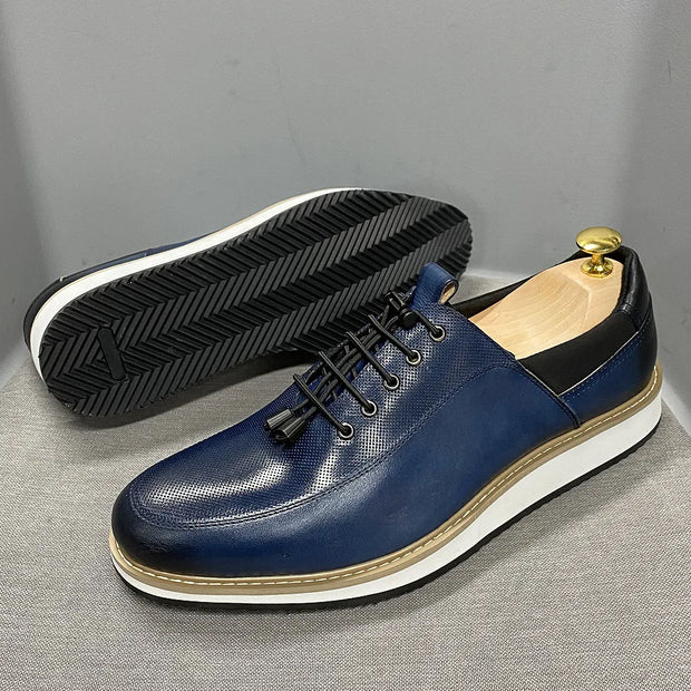 Lace-Up Breathable Flat Sneakers For Men