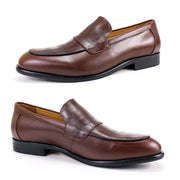 Fashion Men Loafers Genuine Leather Dress Shoes