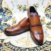 Men's Double Buckle Monk Strap Dress Shoes