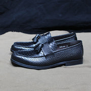 Men Snake Pattern Casual Tassel Loafer Footwear