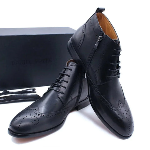 Men's Genuine Leather Ankle Boots