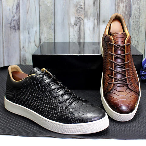 Genuine Leather Men's Sneakers