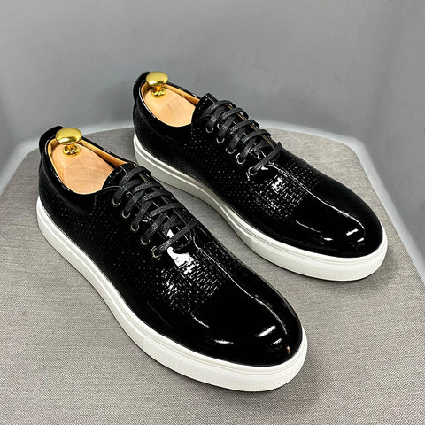 High Quality Lace Up Flats Italian Sneaker Shoes for Men