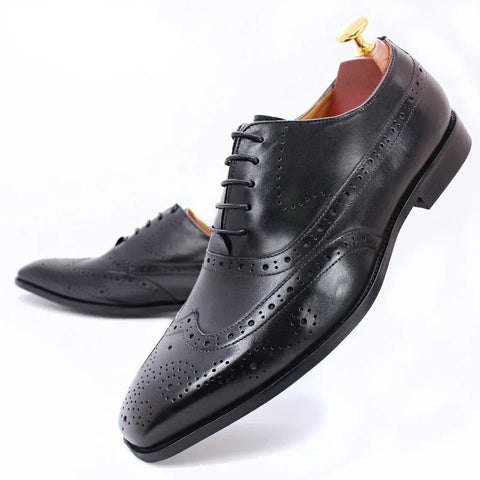 Lace-up Brogue Wedding Shoes For Men