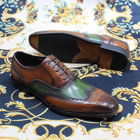 Genuine Leather Classic Lace Up Oxfords Shoes