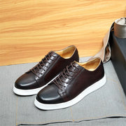 Genuine Leather Lace-up Derby Shoes for Men