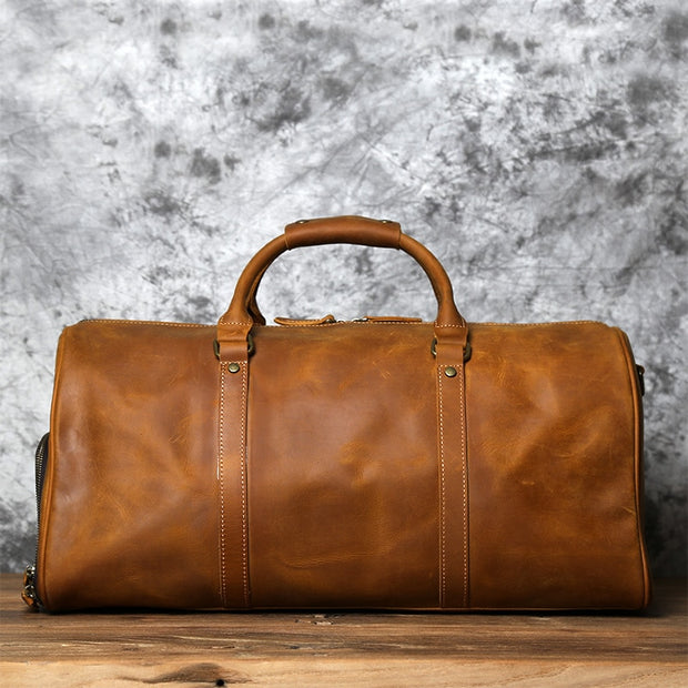 First Layer Cowhide Leather Travel Bag