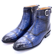 Zipper Buckle Men Dress Boots