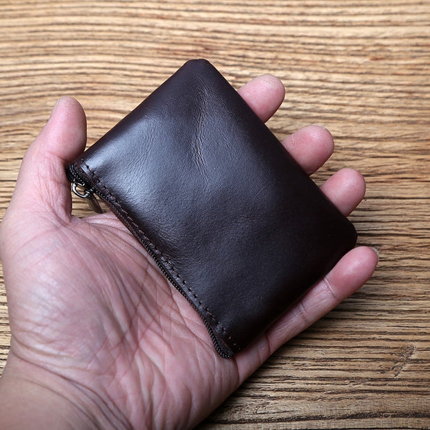 Top Layer Cowhide Leather Mini Coin Purse